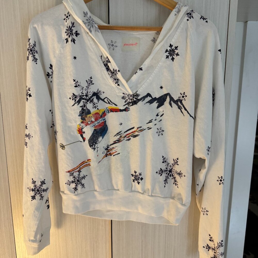 Free People Movement ski season hooded top/light sweater size S